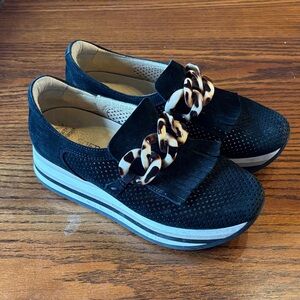 Softwaves CADIE Black Slip-on Platform Sneaker 36.5/ 6.5